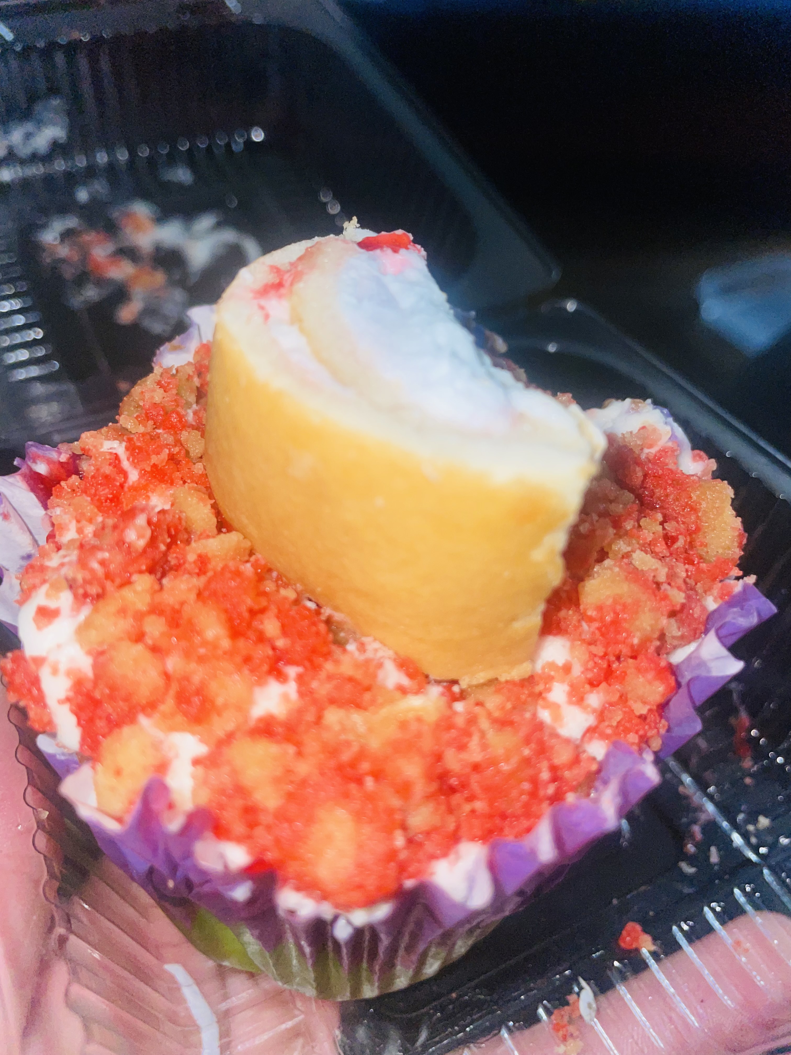 Lemon Strawberry Crunch Cupcake